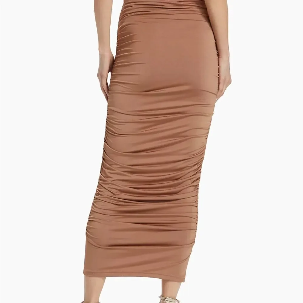 L'AGENCE Otis Pencil long skirt in ginger snap Small $325